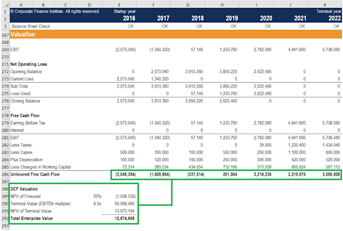 build a professional financial model and dcf business valuation