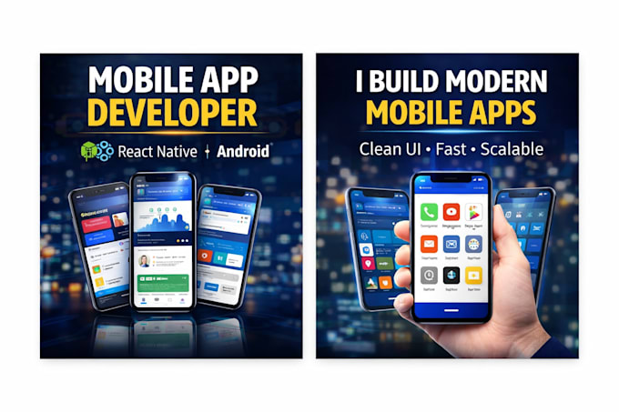 develop your mobile app using react native or android fast and affordable