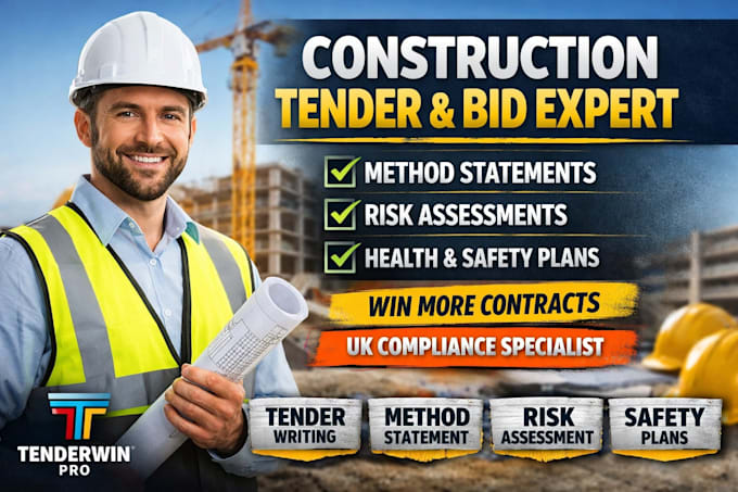 write construction tender, method statement, risk assessment and bid proposal uk
