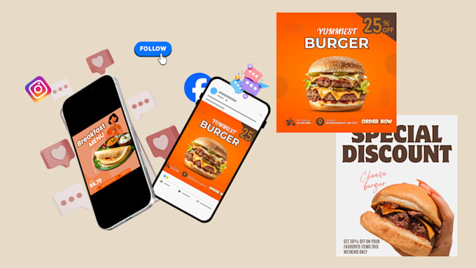 create food ads for your social media posts
