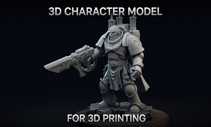 sculpt detailed 3d character model for 3d printing, dnd and figurines
