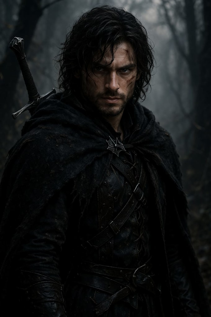 create dark fantasy medieval portraits