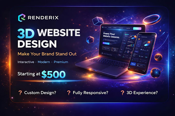 design a high converting 3d landing web page for your brand