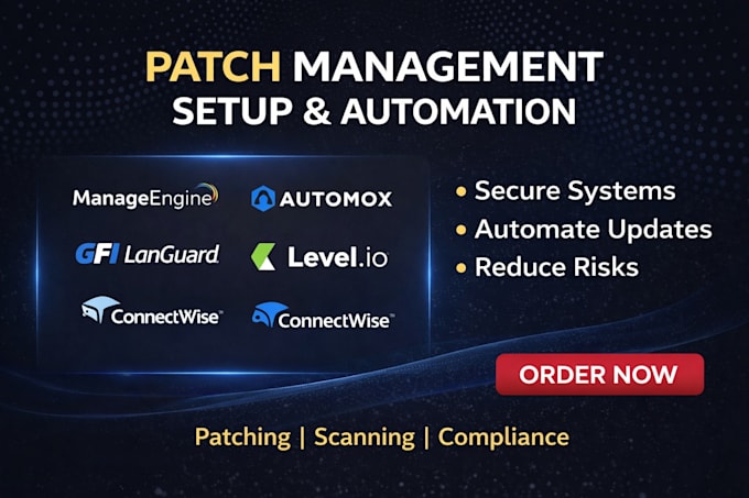 setup manageengine level io gfi languard automox connectwise patch management