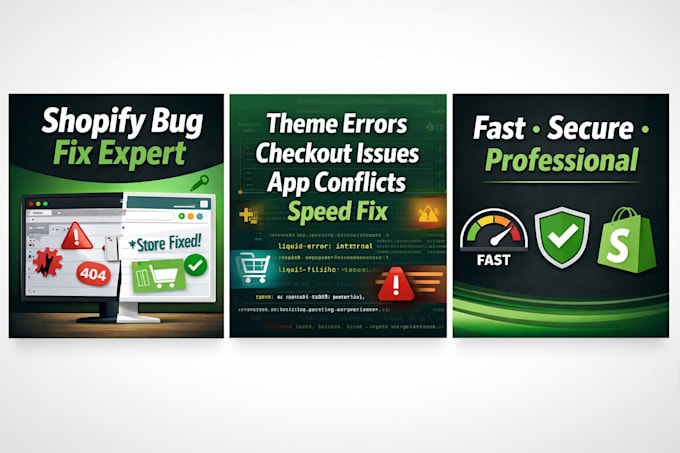 fix shopify bugs issues techincally and professionally