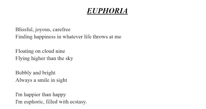 creatively write any poetry