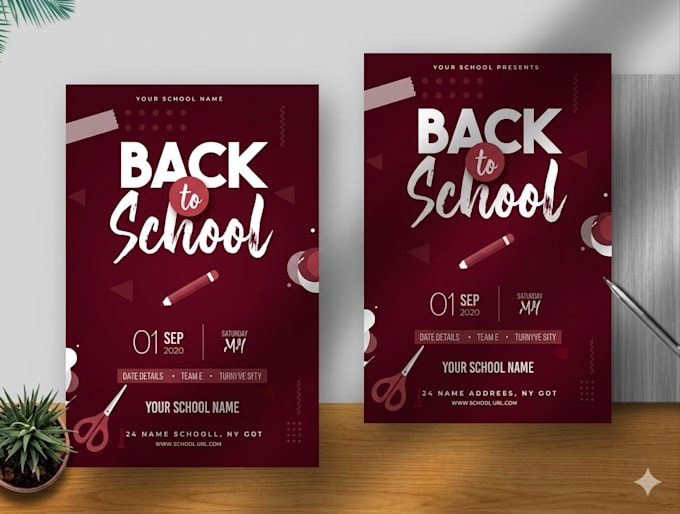 create summer back to school flyer