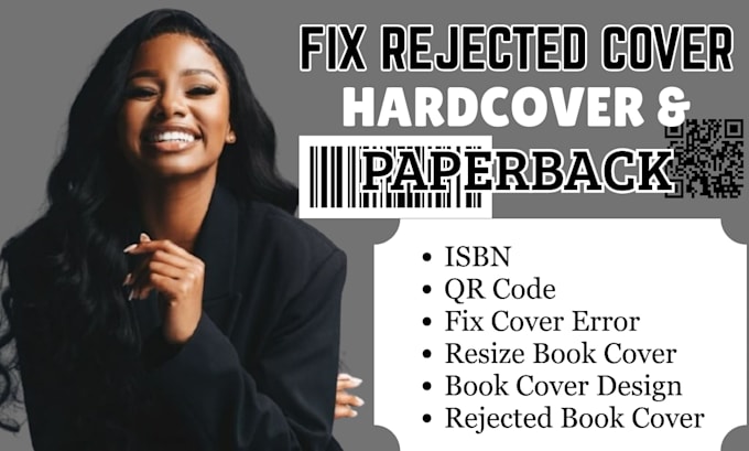 fix rejected book cover,isbn,barcode,qr code for amazon kdp and ingramspark