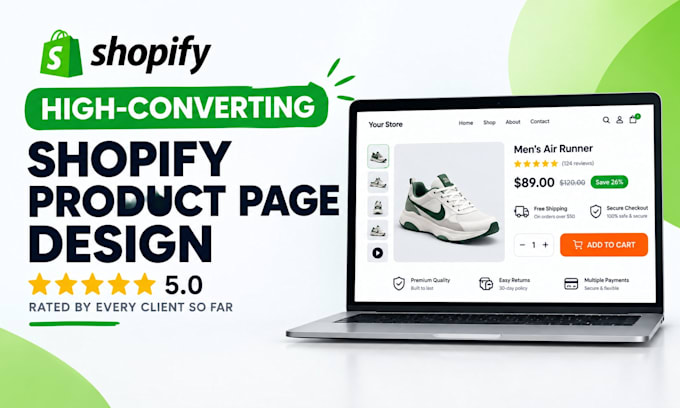 design a high converting shopify product page in replo or gempages