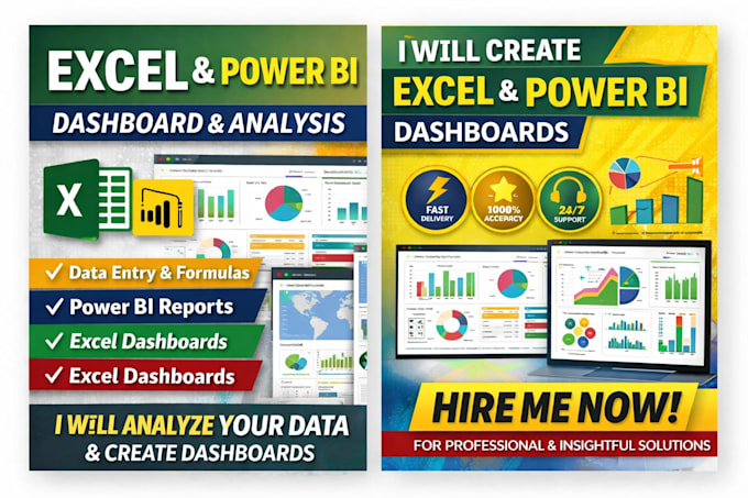 Create power bi and excel dashboards for data analysis and business ...