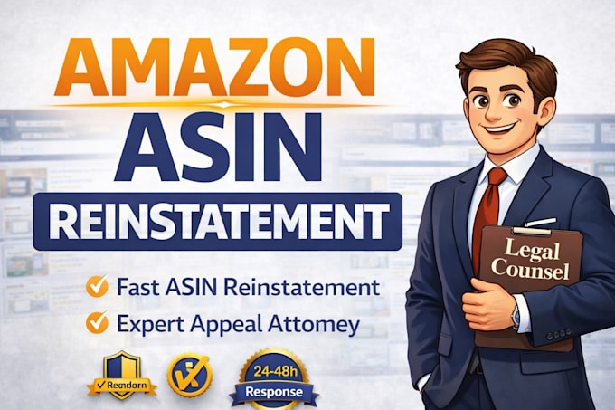 reinstate amazon listing and suspended asin with non infringement letter opinion