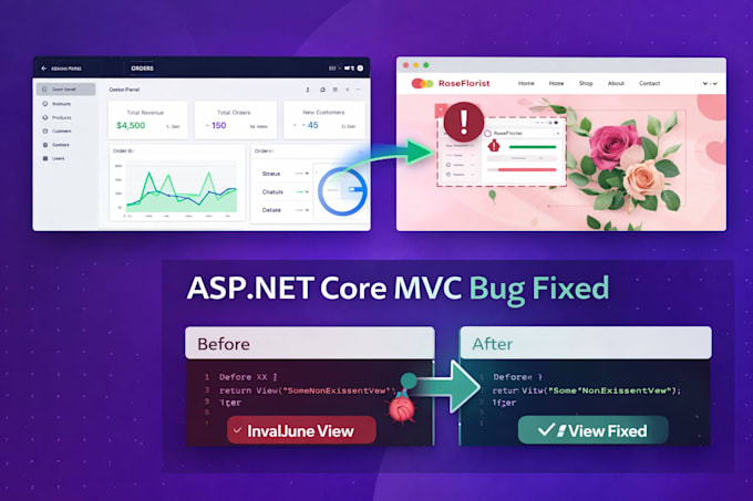 Build or fix your asp net core mvc web application by Nicat65 | Fiverr