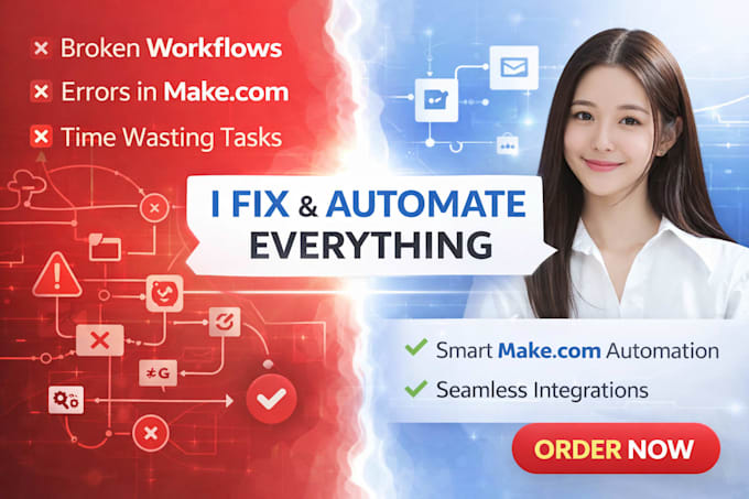 fix make com automation, integromat make scenarios, optimize make com workflows