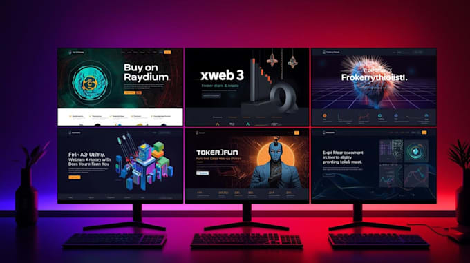 create simple memecoin landing page or crypto website, solana ai website