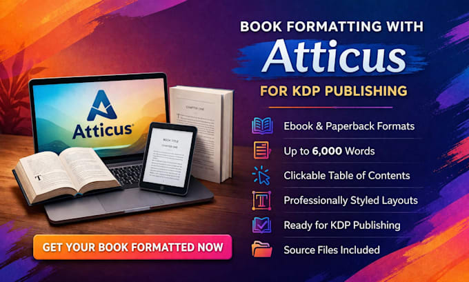 create a clean and professional book layout using atticus