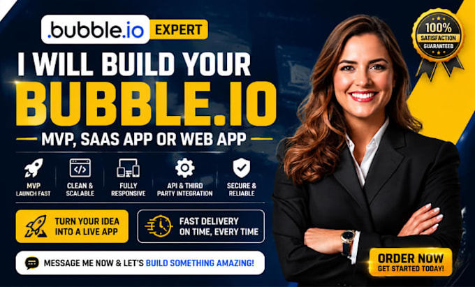 build your bubble io mvp, saas app, or web app fast and bubble io developer