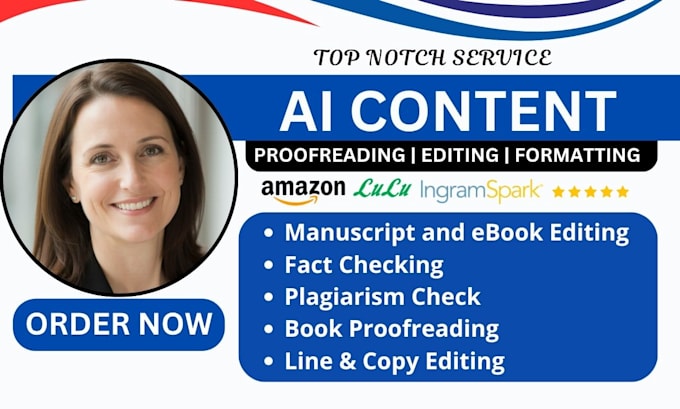 proofread, fact check rewrite your manuscript humanize ai ebook plagiarism check