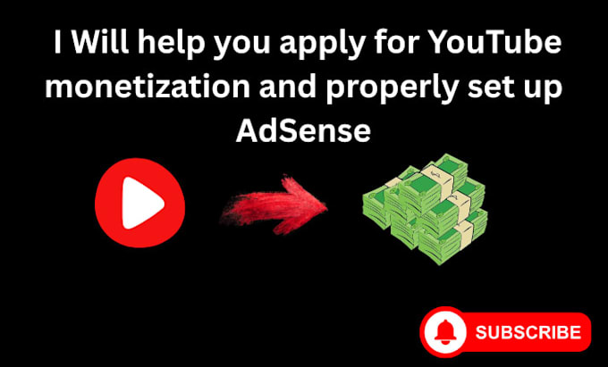 help you apply for youtube monetization and properly set up adsense