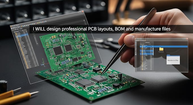 design professional pcb layouts, bom and manufacture files