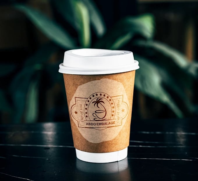 do premium coffee label, packaging, paper cup, sticker design