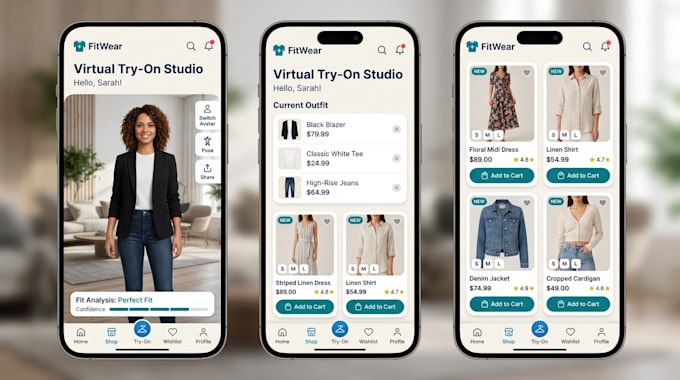 develop an ai virtual tryon mirror application for fashion retail