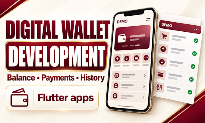 develop a flutter fintech app with digital wallet and nfc