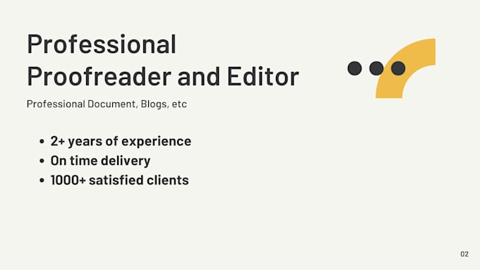 proofread and edit your document, thesis, etc