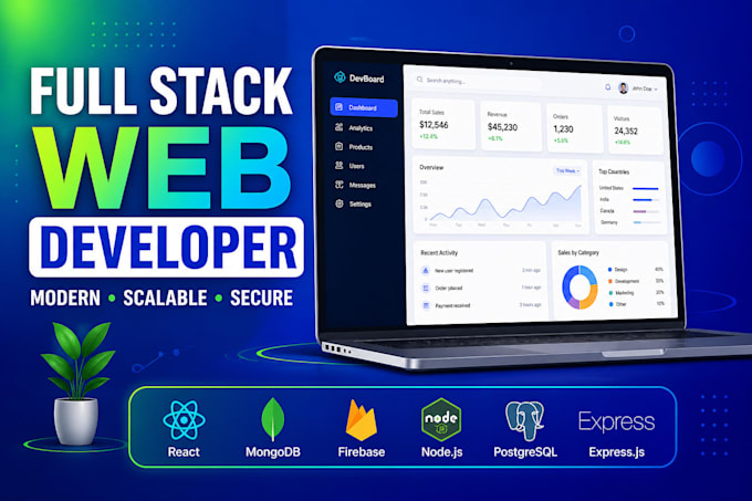 develop full stack web application using mern and node js