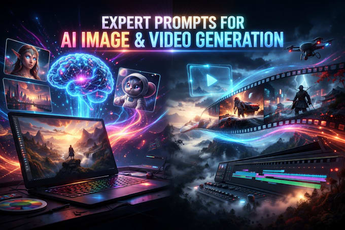 create expert prompts for ai image, video generation using midjourny sora runway