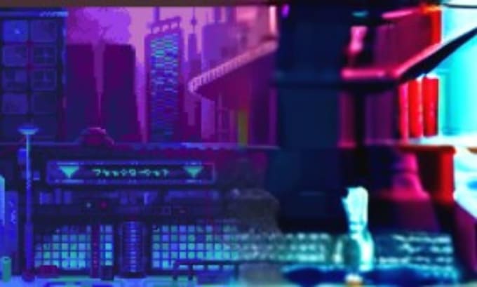 draw pixelart tileset pixel art background lofi loop video landscape environment
