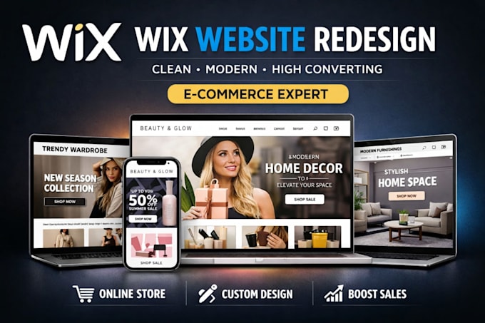 design wix website, redesign wix website, wix expert