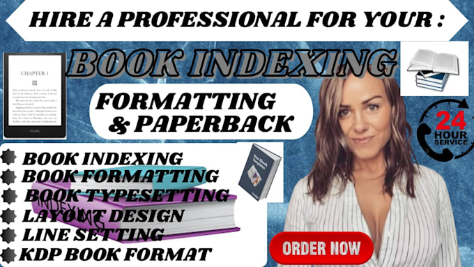 do book indexing layout, book typesetting, book formatting, proofreading