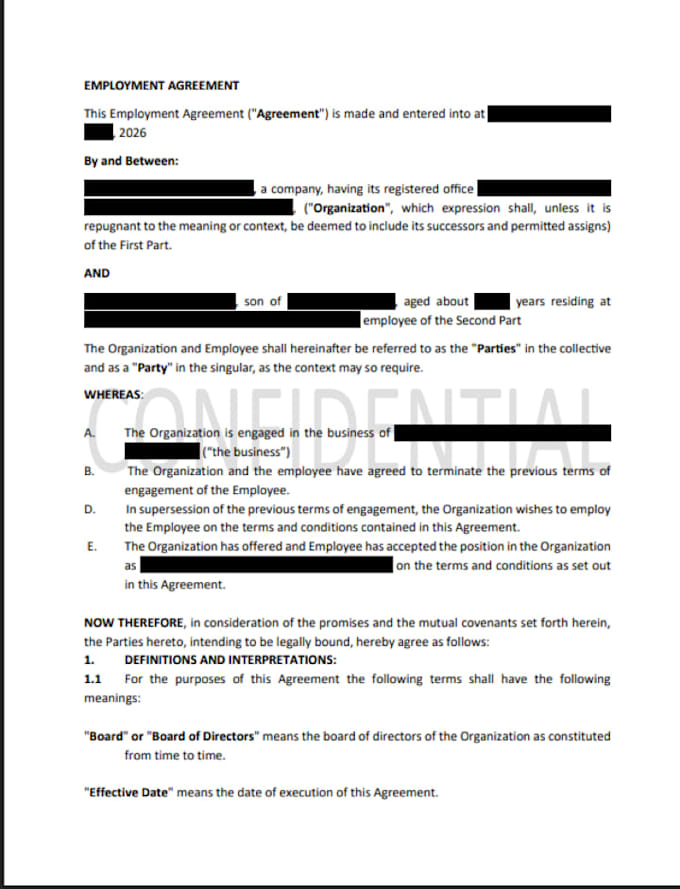 draft professional contracts, agreements, and legal documents