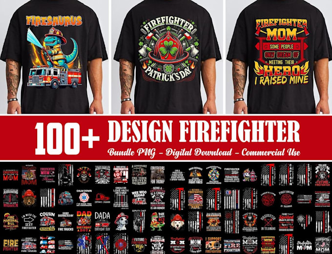 do creative t shirt fire station, firefighter, fire department logo
