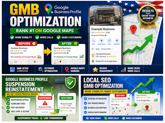 do gmb optimization for USA local SEO and maps ranking