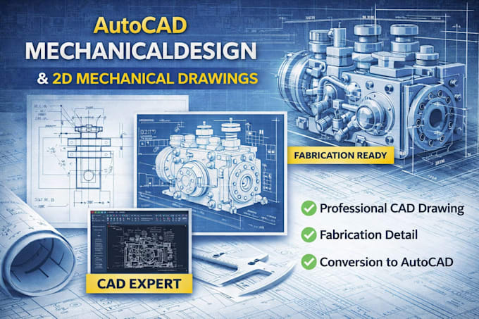mechanical design and autocad drawings for your project