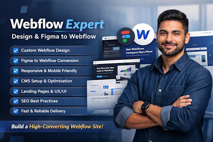 design and develop a modern webflow website or convert figma to webflow