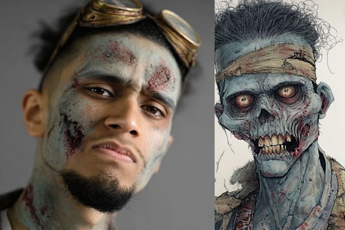 make a portrait become zombie