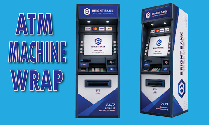 design eye catching vending machine and atm wraps