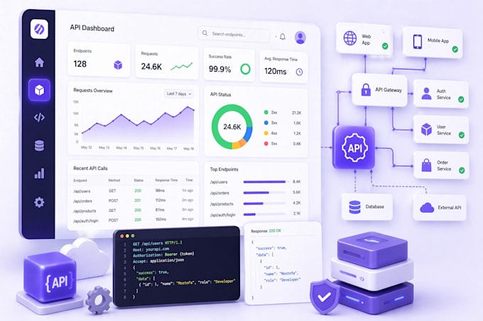 fix or develop rest API, custom API integration