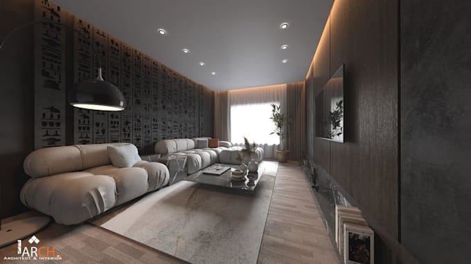design a modern studio with realistic 3d renders