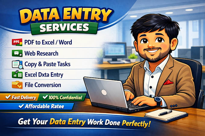 fast data entry, web research, real estate, product listing,