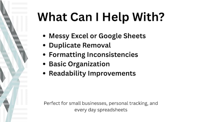 clean up and organize your messy excel or google sheets data