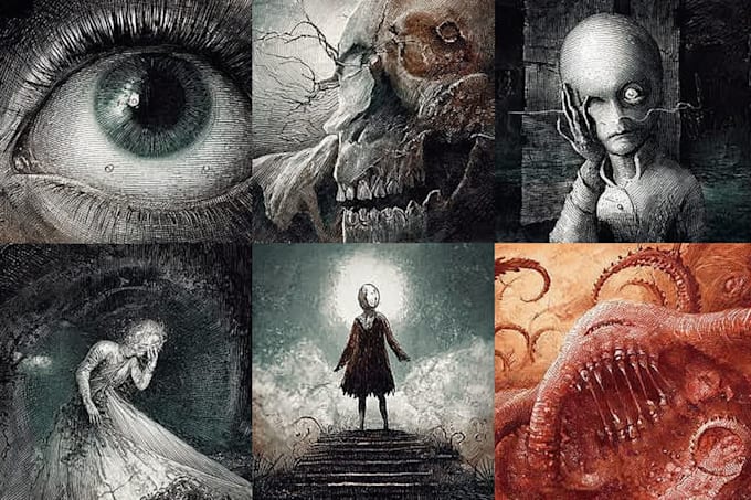 draw a horror illustration