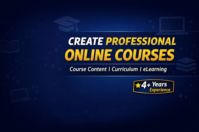 create professional online course content, curriculum and training programs