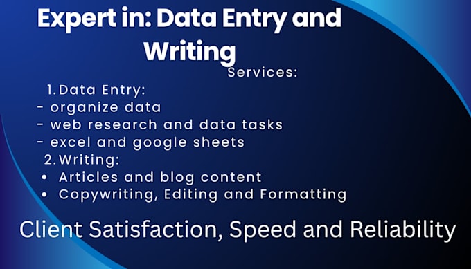 do accurate data entry, writing and transcription fast