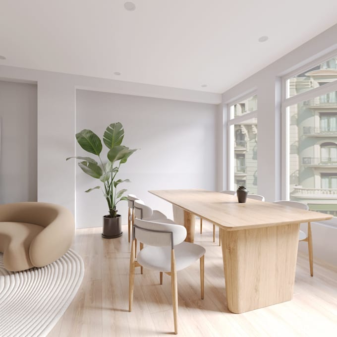 realistic 3d interior visualization for apartments and houses