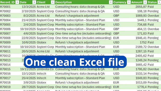 convert PDF to excel or CSV accurately