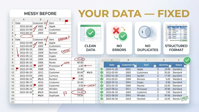 clean, organize and format your excel data using power query