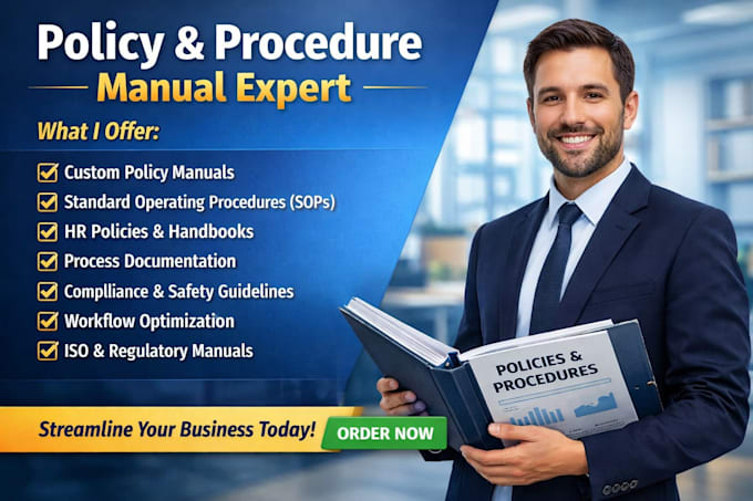 create professional policy and procedure manuals and sops